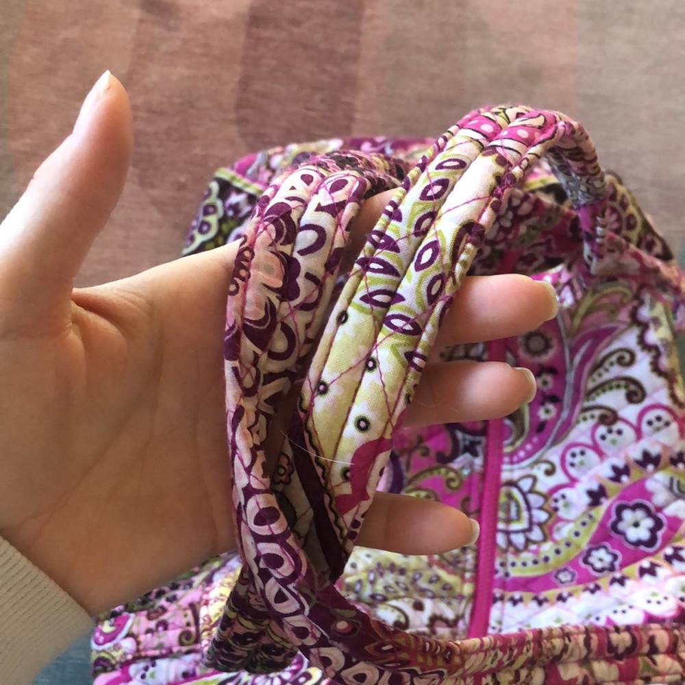 Vera Bradley Pink and Purple Patterned Bag - Picture 6 of 10